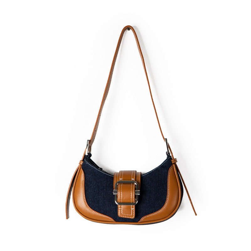Unique Women's Color-Block Baguette Bag - 2022 Edition