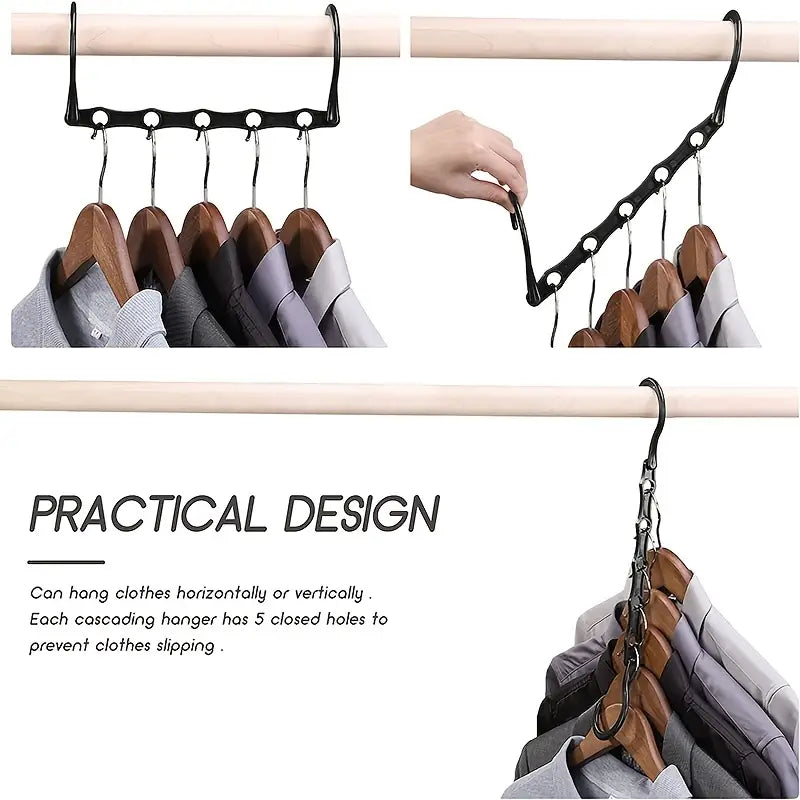 Foldable Magic Hanger with Multifunctional Hooks (1/2 pcs)