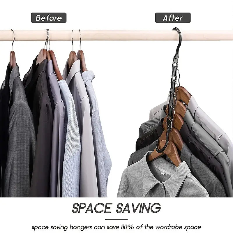 Foldable Magic Hanger with Multifunctional Hooks (1/2 pcs)
