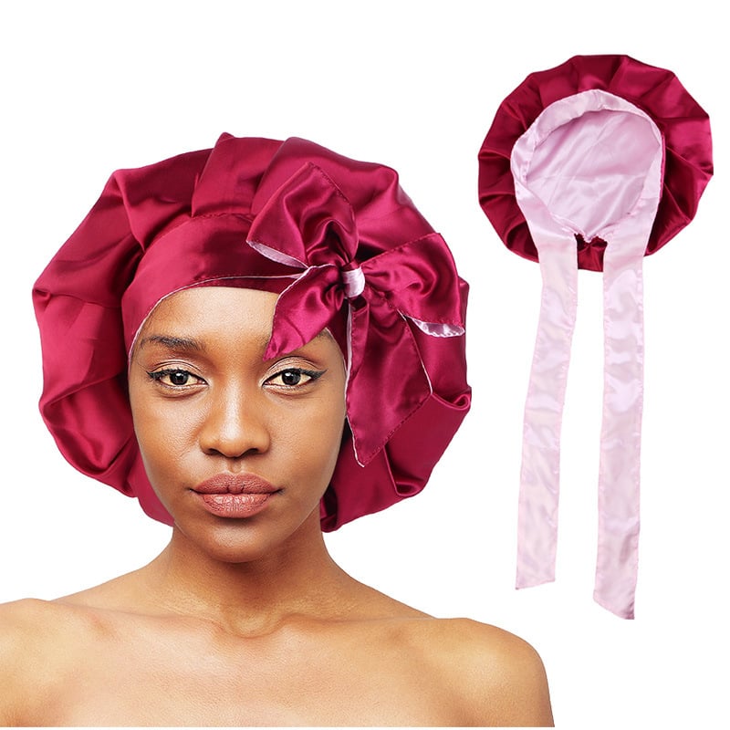 Trendy Double Satin Hair Care Hat for Women