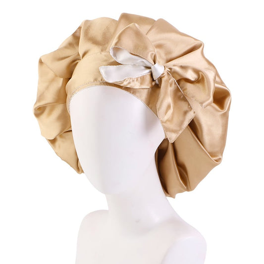 Trendy Double Satin Hair Care Hat for Women